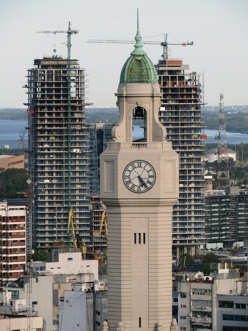 clock tower, city, buenos aires